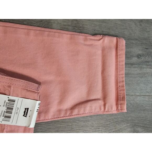 NWT Levi’s Womens Boyfriend Jeans 26x30 Pink Mid Rise Tapered Leg 100% Cotton - Picture 9 of 9